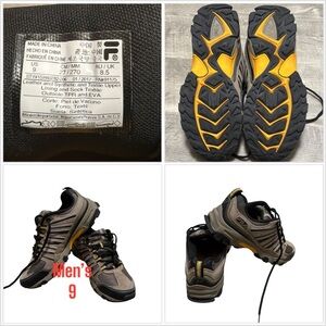 Men’s FILA Country Plus Size 9 Brushed Leather Shoe Sneaker Hiking Boot Sturdy